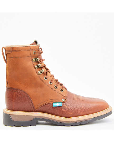 Image #4 - Twisted X Men's Lite 8" Lace-Up Waterproof Work Boots - Steel Toe, Oiled Rust, hi-res