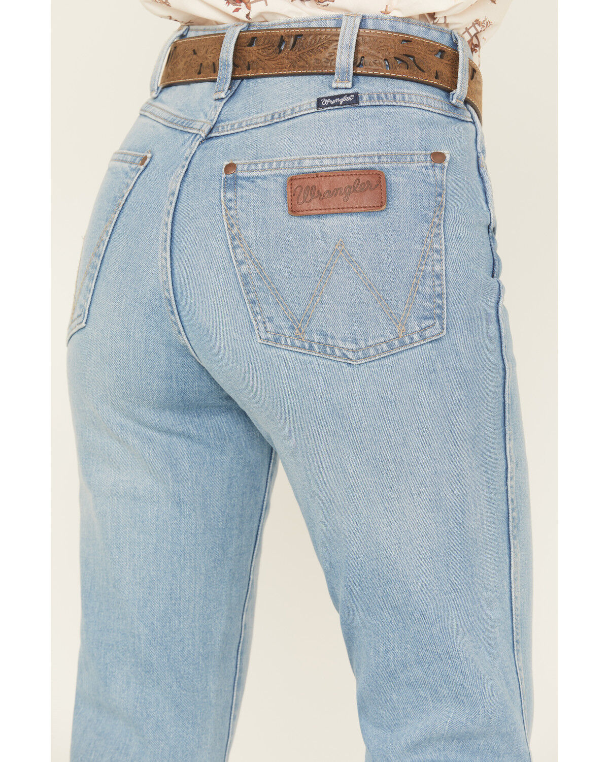 Image #2 - Wrangler Retro Women's Jordyn Medium Wash Mid Rise Bailey Trouser Stretch Denim Jeans, Medium Wash, hi-res
