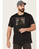 Image #1 - Brothers and Sons Men's Devils Tower National Monument Graphic Short Sleeve T-Shirt, Black, hi-res