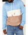 Wanakome Men's Rivera Colorblock Pullover Hooded Sweatshirt , Cream/brown, hi-res