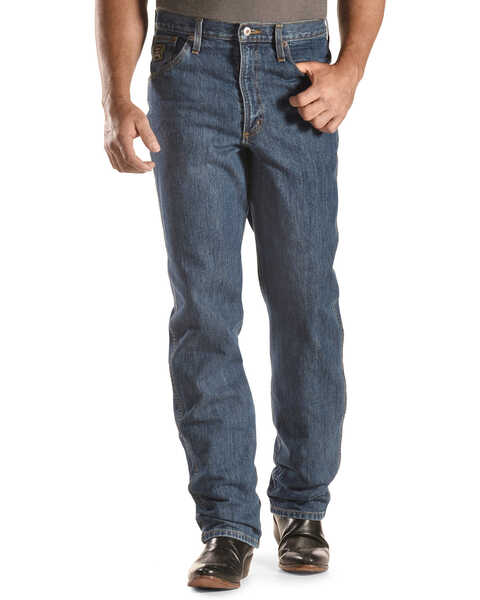 Image #3 - Cinch Men's Green Label Relaxed Tapered Jeans , Dark Stone, hi-res