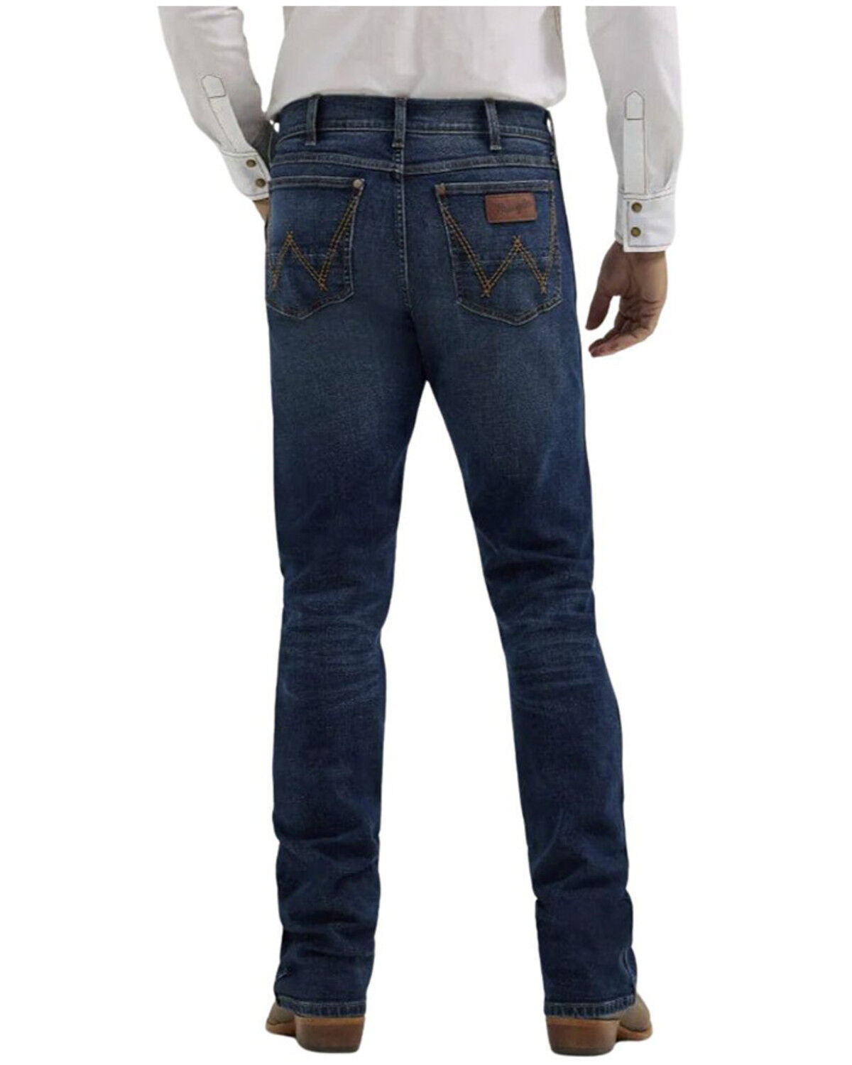 Image #1 - Wrangler Retro Men's 77MWZ Dark Wash Slim Bootcut Stretch Denim Jeans, Dark Wash, hi-res