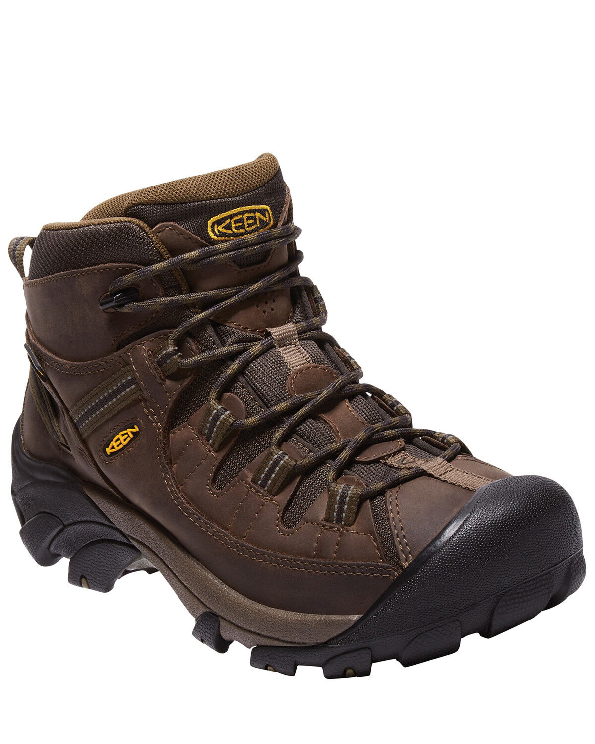 Image #1 - Keen Men's Targhee II Waterproof Hiking Boots - Soft Toe, Grey, hi-res
