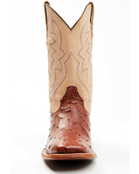 Image #4 - Shyanne Women's Olivia Exotic Ostrich Quill Western Boots - Broad Square Toe, Brown, hi-res