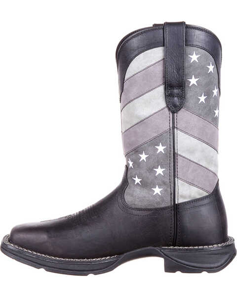 Image #3 - Durango Men's Rebel Faded Flag Western Performance Boots - Broad Square Toe , Black, hi-res
