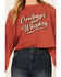 Image #3 - Rock & Roll Denim Women's Cowboys and Whiskey Pullover Sweatshirt, Red, hi-res