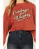 Image #3 - Rock & Roll Denim Women's Cowboys and Whiskey Pullover Sweatshirt , Red, hi-res