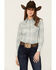 Image #1 - Wrangler Retro Women's Plaid Print Long Sleeve Pearl Snap Western Shirt, Slate, hi-res