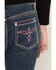 Image #4 - Shyanne Girls' Dark Wash Shayla Bootcut Stretch Denim Jeans, Dark Wash, hi-res