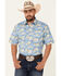Rough Stock By Panhandle Men's Desert Print Short Sleeve Button-Down Western Shirt , Blue, hi-res