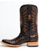 Image #3 - Tanner Mark Men's Shawnee Exotic Caiman Belly Western Boots - Broad Square Toe, Dark Brown, hi-res