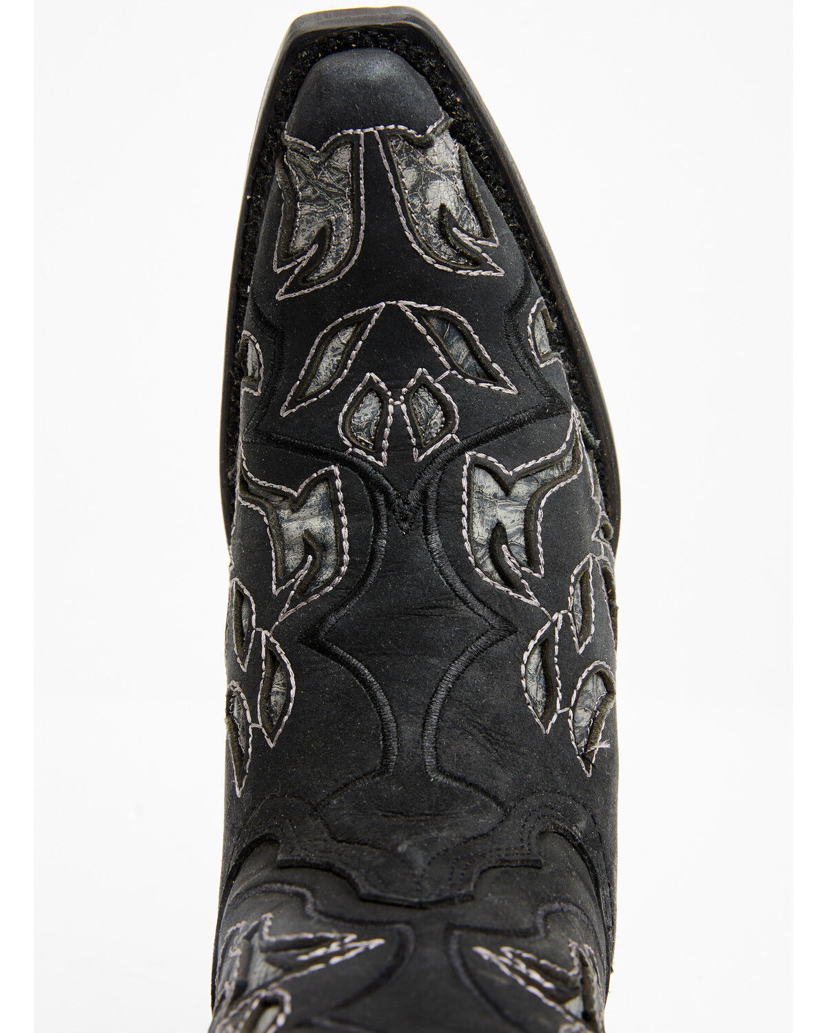 Image #6 - Circle G Women's Inlay Western Boots - Snip Toe, Black/grey, hi-res