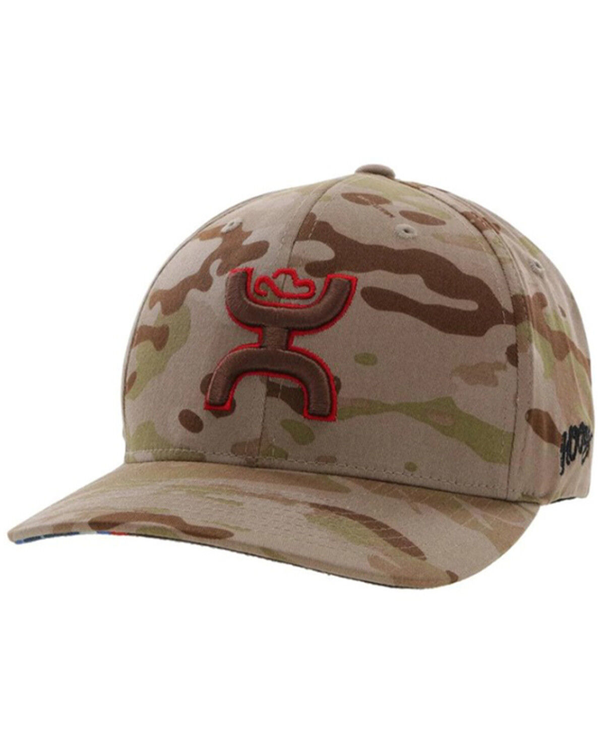Image #1 - Hooey Men's Chris Kyle Camo Flexfit Trucker Cap, Brown, hi-res