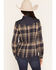 Image #4 - Rodeo Quincy X Boot Barn Women's Rose Western Plaid Print Long Sleeve Snap Flannel Shirt, Blue, hi-res