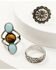 Image #2 - Shyanne Women's Juniper Sky Multi Gem Ring Set - 5 Piece, Silver, hi-res