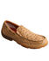 Twisted X Men's Ostrich Print Driving Shoes - Moc Toe, Brown, hi-res