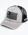 Image #1 - Hawx Men's Logo American Flag Ball Cap, Grey, hi-res