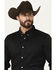 Image #2 - Cody James Men's Basic Twill Long Sleeve Button-Down Performance Western Shirt - Tall, Black, hi-res