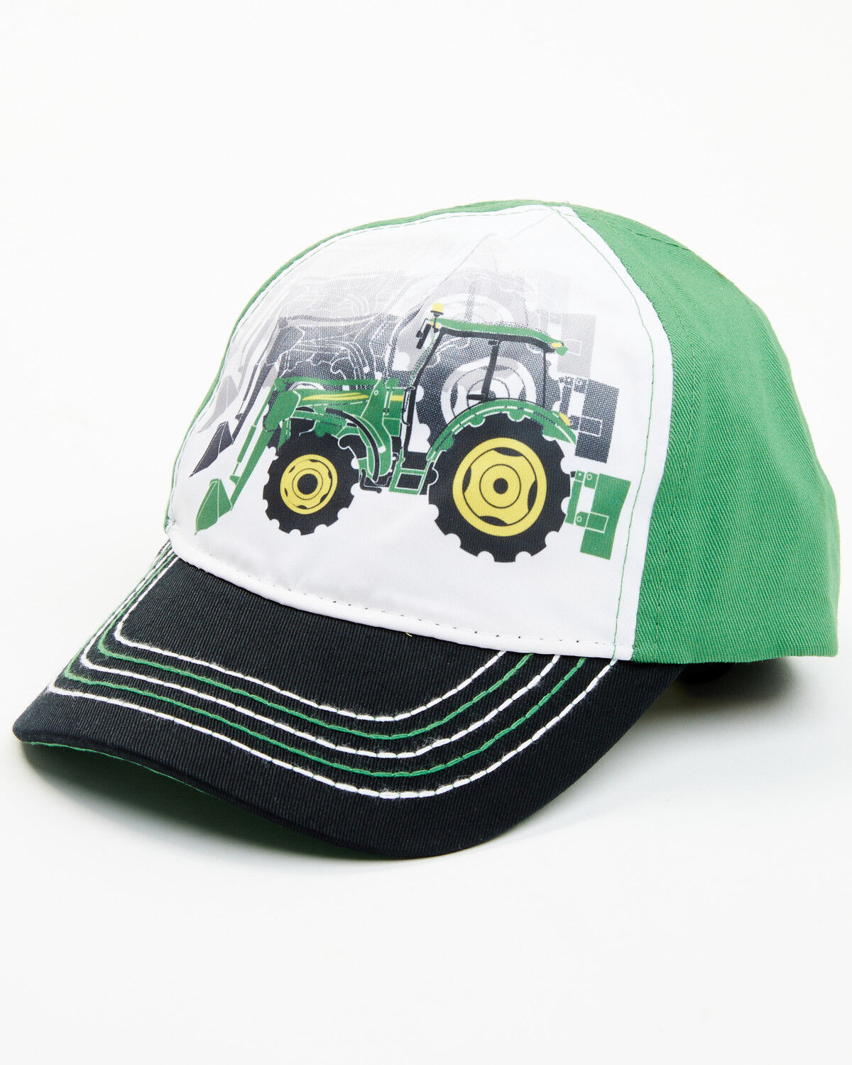 Image #1 - John Deere Toddler Boys' Tractor Baseball Cap, White, hi-res