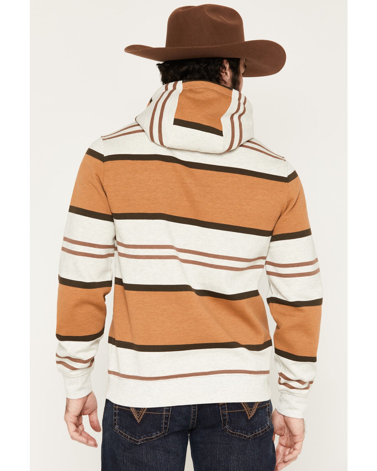 Image #4 - Kimes Ranch Men's Owen Striped Hooded Sweatshirt, Natural, hi-res