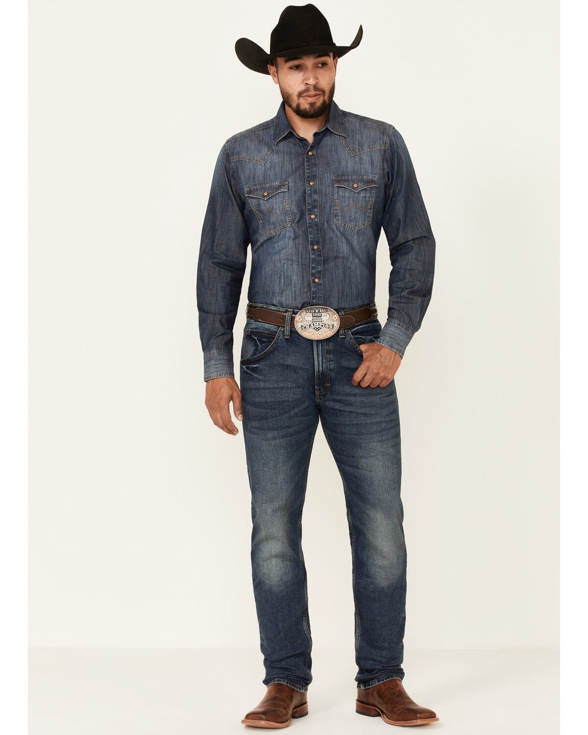 Image #1 - Lee Men's Oswald Heritage Medium Wash Stretch Regular Straight Jeans, Blue, hi-res