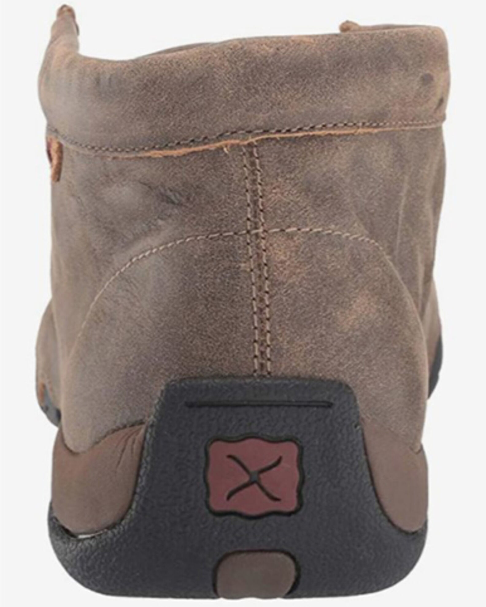 Image #5 - Twisted X Bomber Leather Lace-Up Driving Moccasins, Distressed, hi-res