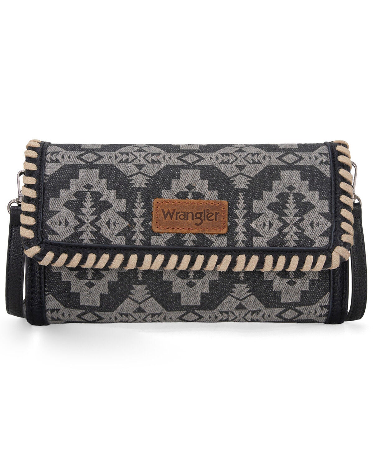 Image #2 - Wrangler Women's Southwestern Print Crossbody Bag, Black, hi-res