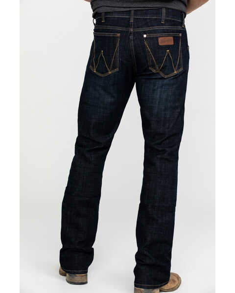 Image #1 - Wrangler Retro Men's Dax Dark Stretch Slim Bootcut Jeans - Long , Indigo, hi-res