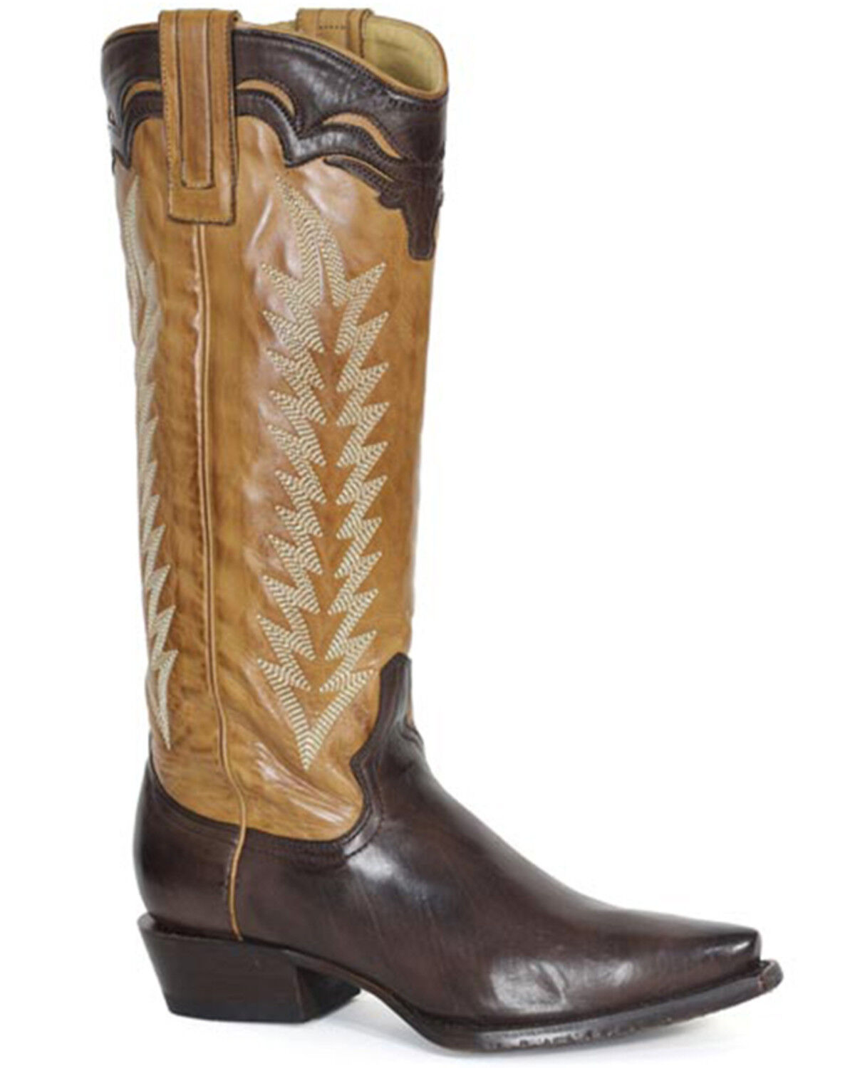 Image #1 - Stetson Women's Trinity Tall Western Boots - Snip Toe, Brown, hi-res