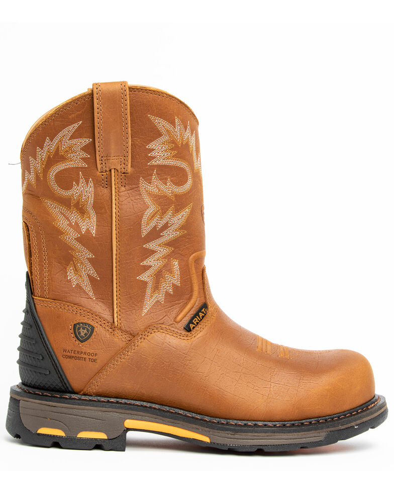 Ariat Men's H20 Workhog Western Work Boots - Composite Toe, Bark, hi-res