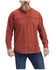 Image #1 - Ariat Men's Rebar DuraStretch Long Sleeve Button Down Flannel Work Shirt , Burgundy, hi-res