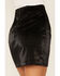 Very J Women's Croc Print Faux Leather Mini Skirt, Black, hi-res