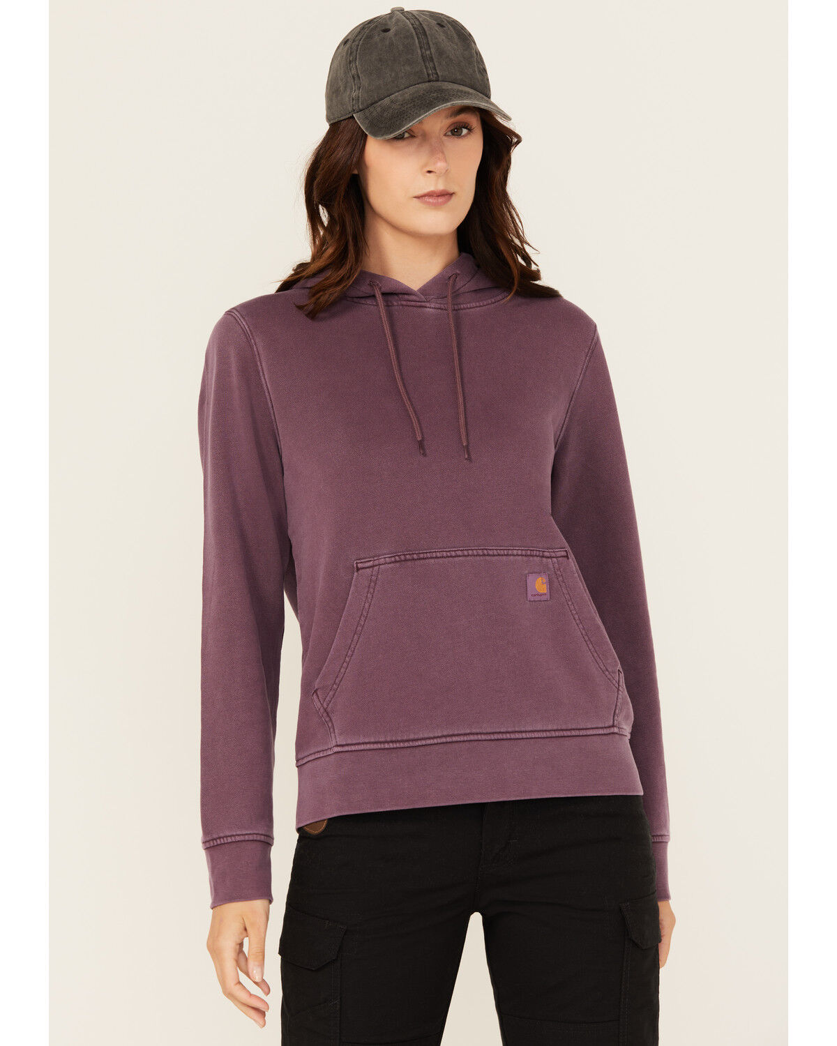 Image #1 - Carhartt Women's Relaxed Midweight Hoodie, Purple, hi-res