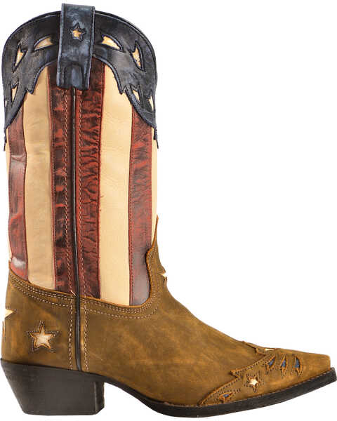Laredo Women's Keyes Stars & Stripes Western Boots - Snip Toe, Tan, hi-res