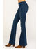 Image #3 - Free People Women's Dark Wash Flare Penny Pull On Jeans, , hi-res