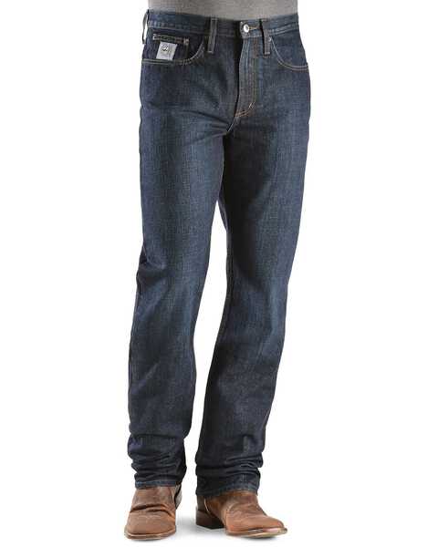 Image #3 - Cinch Men's Silver Label Dark Wash Slim Straight Jeans, Dark Stone, hi-res