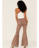 Image #4 - Wishlist Women's High Rise Stretch Flare Jeans, Brown, hi-res