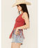 Image #2 - Rock & Roll Denim Women's Studded Fringe Tank, Red, hi-res