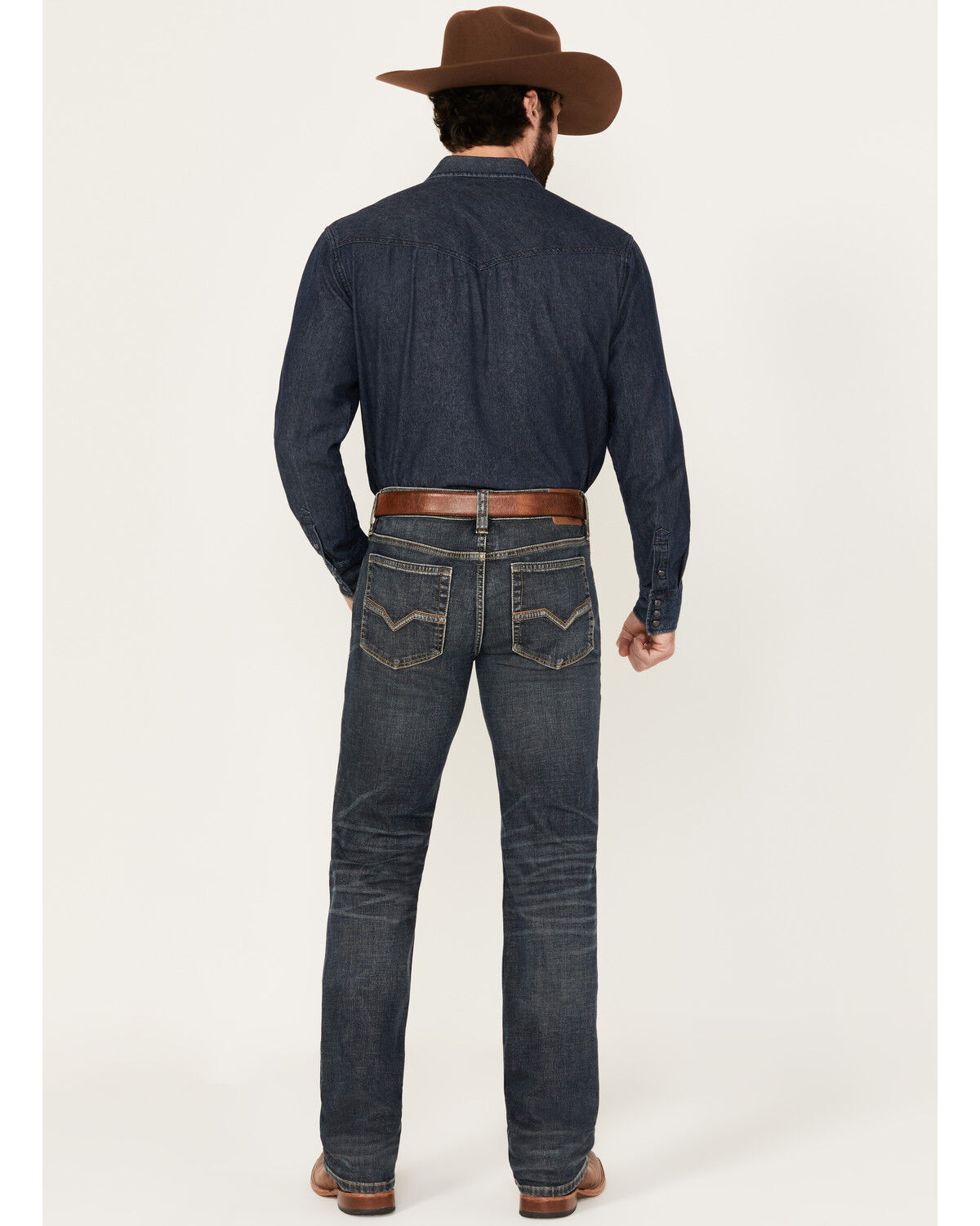 Image #3 - Moonshine Spirit Men's Pantera Dark Wash Slim Straight Stretch Denim Jeans, Dark Wash, hi-res