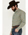 Image #2 - Cinch Men's Plaid Print Long Sleeve Button-Down Western Shirt, Turquoise, hi-res