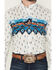 Image #3 - RANK 45® Men's Gavin Border Print Long Sleeve Button-Down Stretch Western Shirt, Ivory, hi-res