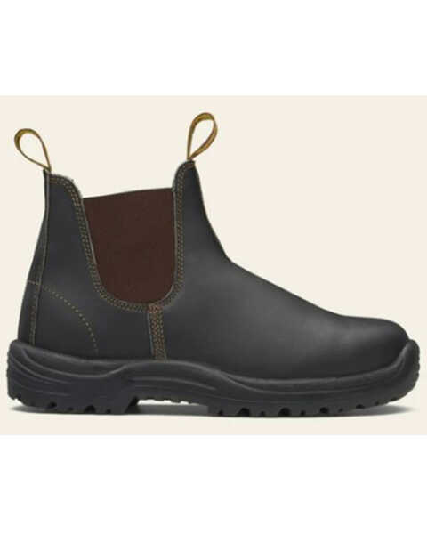 Image #2 - Blundstone Men's Chelsea Work Boots - Steel Toe, Black, hi-res