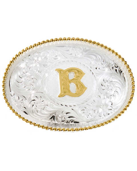 Image #1 - Montana Silversmiths Men's Initial "B" Buckle, Silver, hi-res