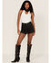Image #1 - Levi's Women's High Rise Denim Shorts, Black, hi-res