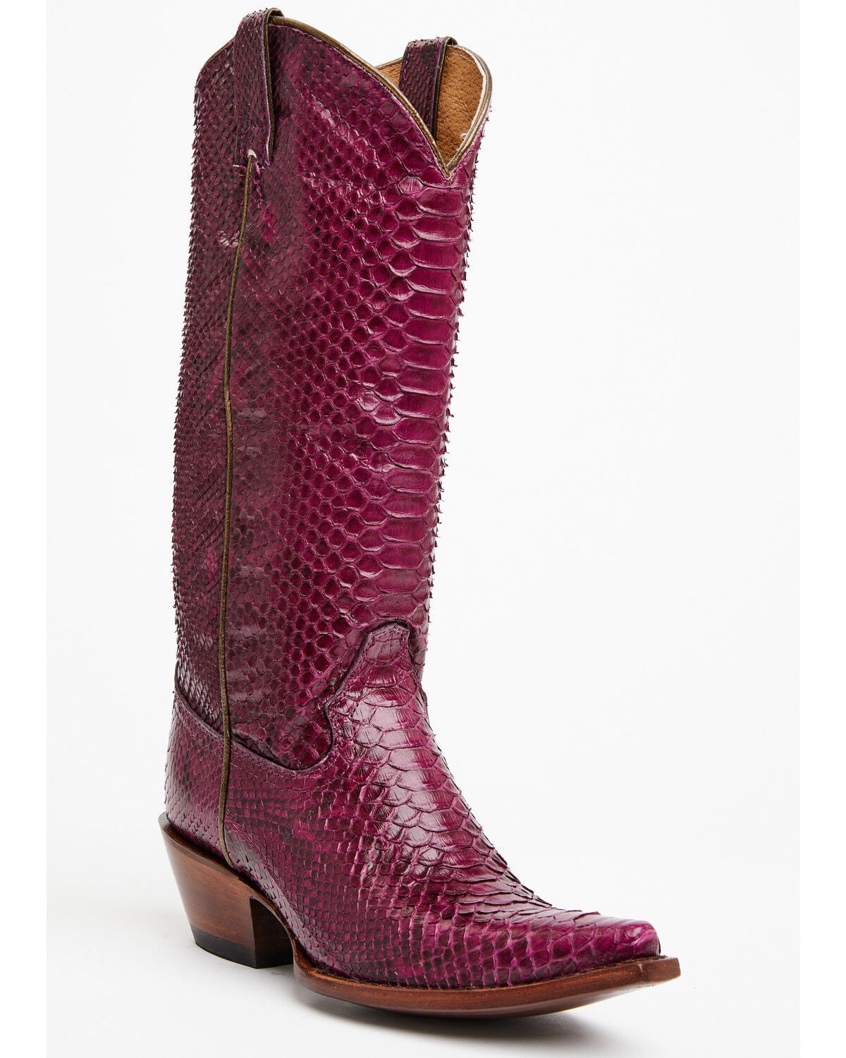 Idyllwind Women's Slay Exotic Python Western Boots - Snip Toe, Wine, hi-res