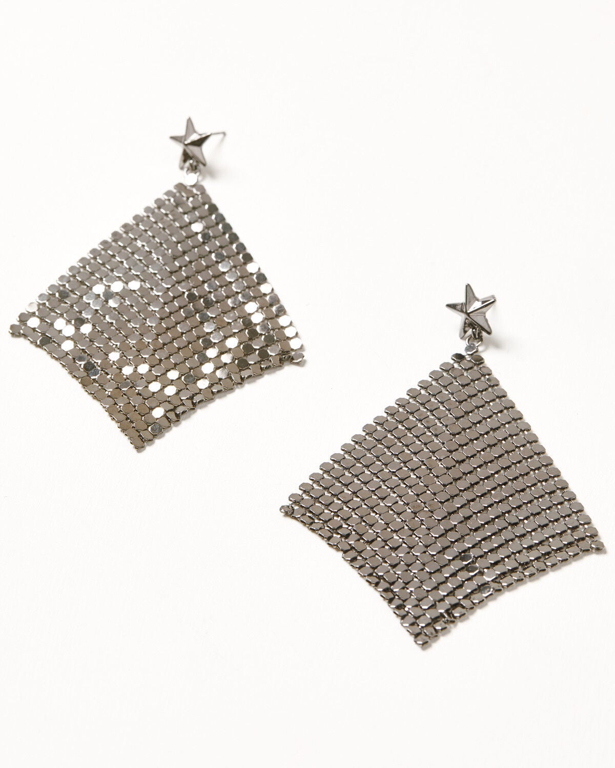 Idyllwind Women's Grandville Chain Mesh Earrings, Silver, hi-res
