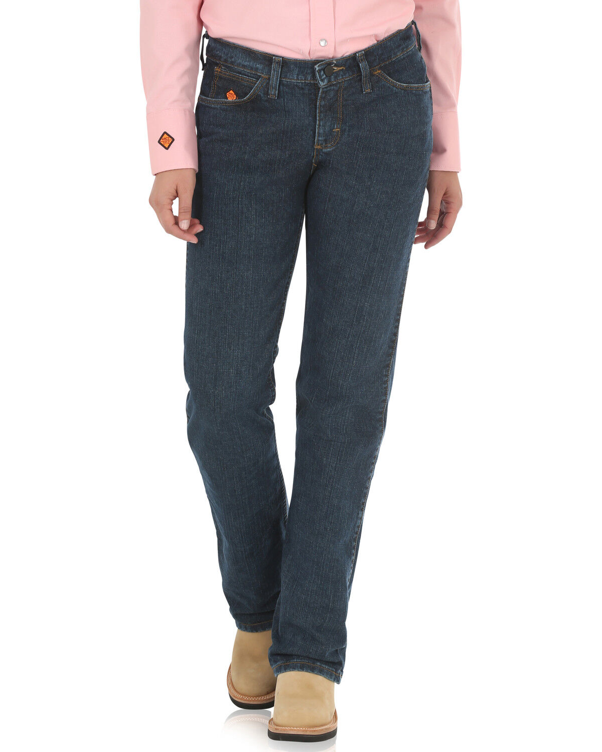 Image #2 - Wrangler Women's FR Crosshatch Jeans, Indigo, hi-res