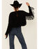Image #3 - Vocal Women's Faux Suede Western Fringe Jacket, Black, hi-res
