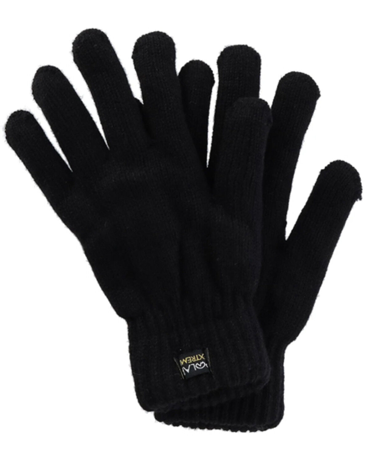 Gold Medal Men's Insulated Thermal Knit Gloves, Black, hi-res