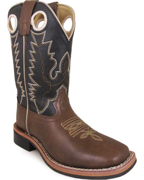 Smoky Mountain Youth Boys' Blaze Kid Western Boot - Square Toe, Brown, hi-res
